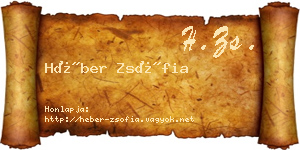 Héber Zsófia névjegykártya